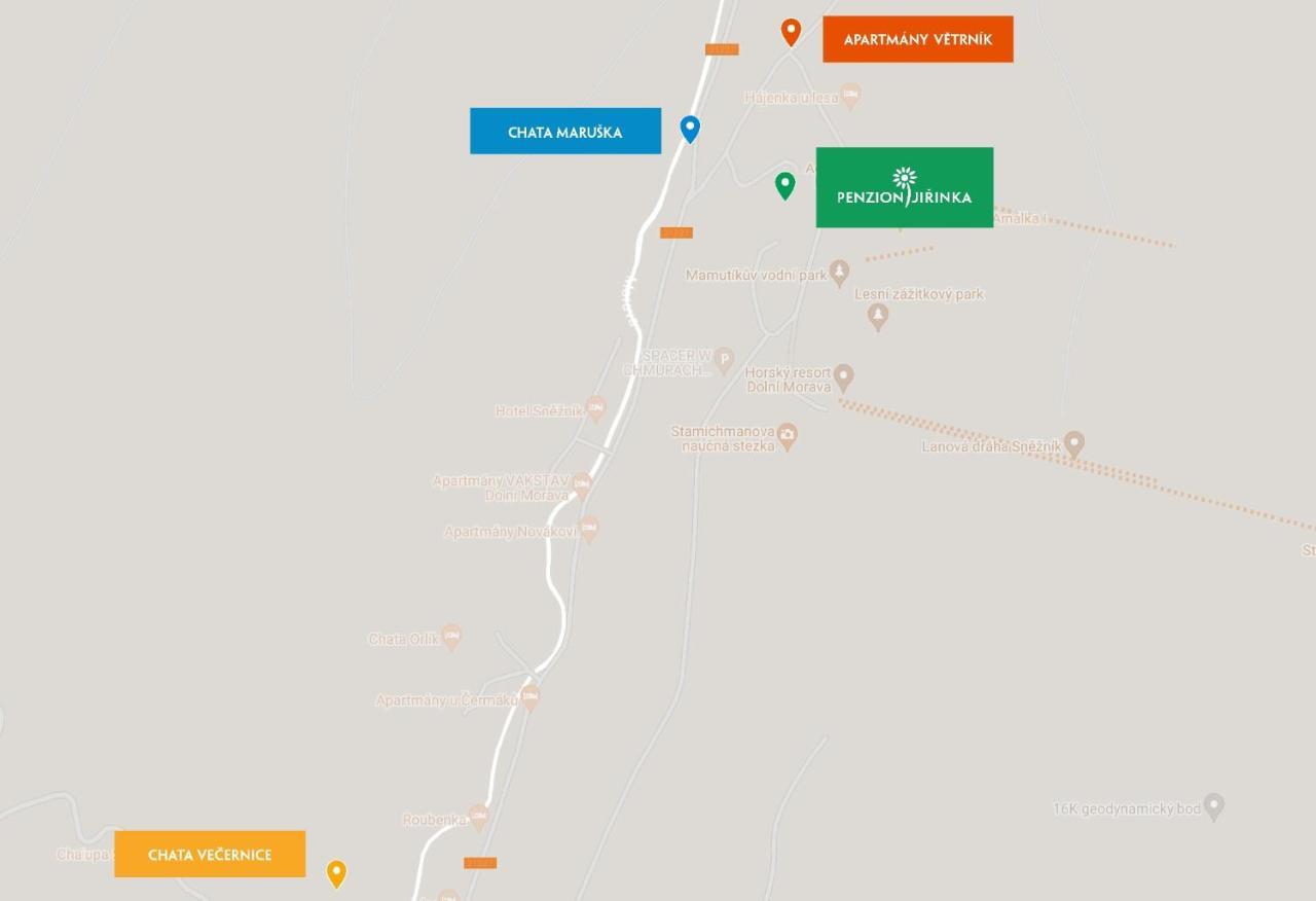 Hotel Jirinka Dolni Morava Bagian luar foto